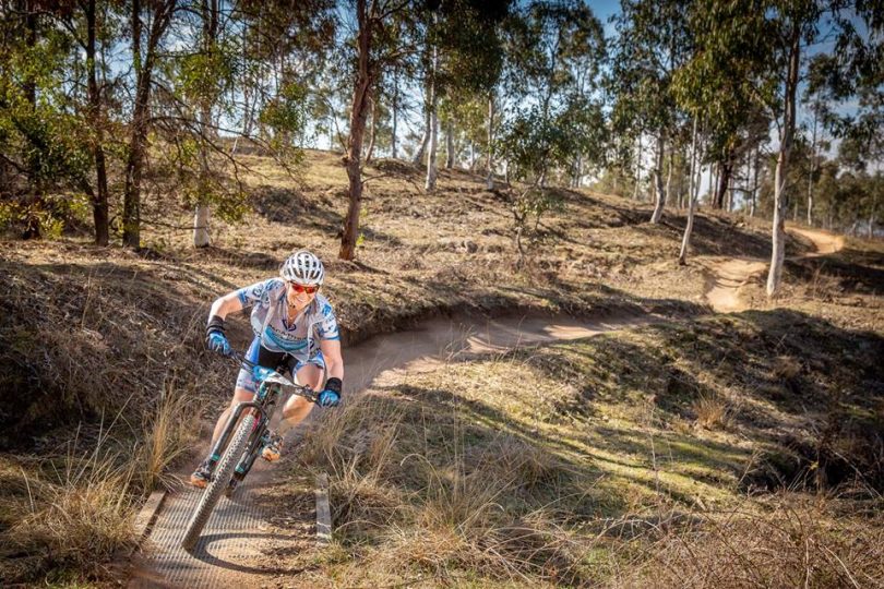 Competitors raced on 10 km loop track around Deep Creek Dam south of Batemans Bay. Photo: Rocky Trail Entertainment Facebook.
