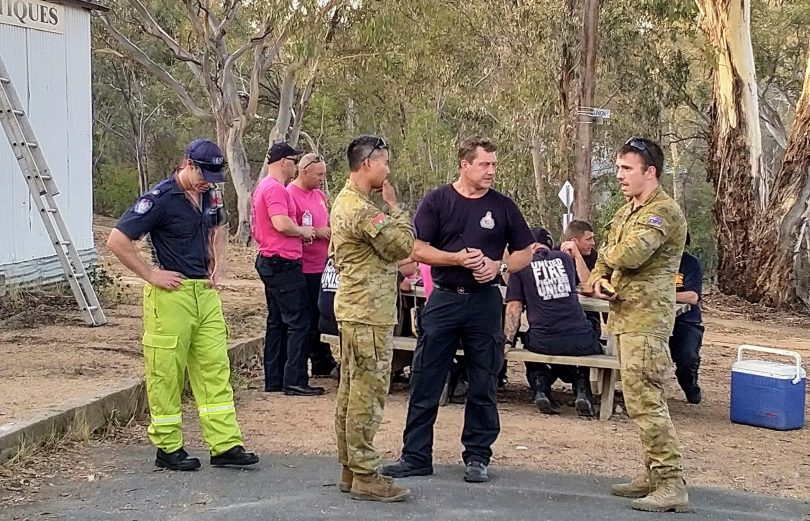 Orroral Valley fire, army and emergency services