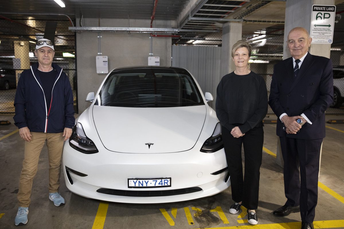 Residents at IQ Smart Apartments in Braddon will now have electric vehicle chargers.