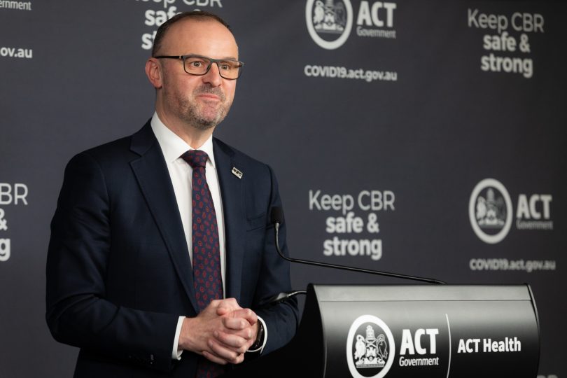 ACT Chief Minister Andrew Barr
