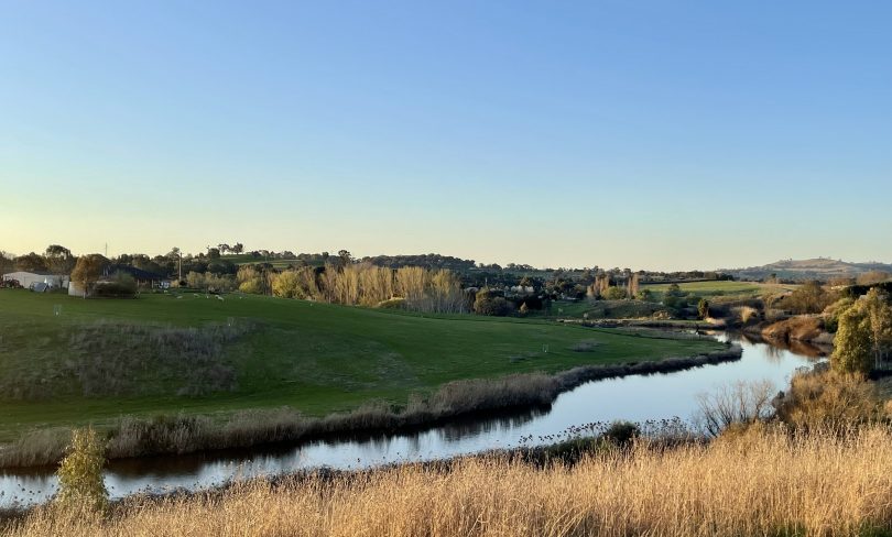 rural landscape with river