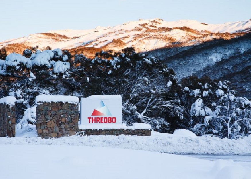 Thredbo sign at ski resort