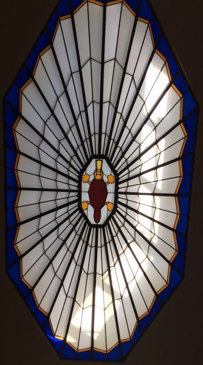 Platypus skylight in the foyer of the National Film and Sound Archive building