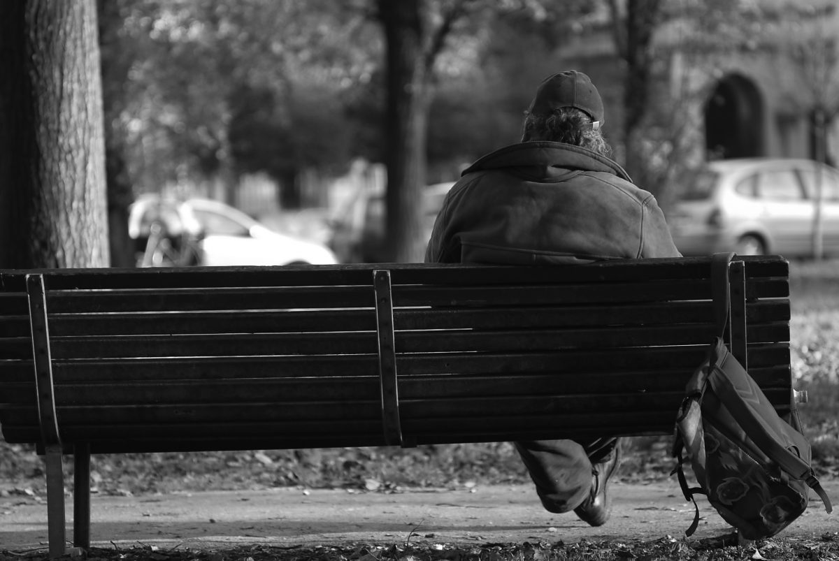 Man sitting on bench