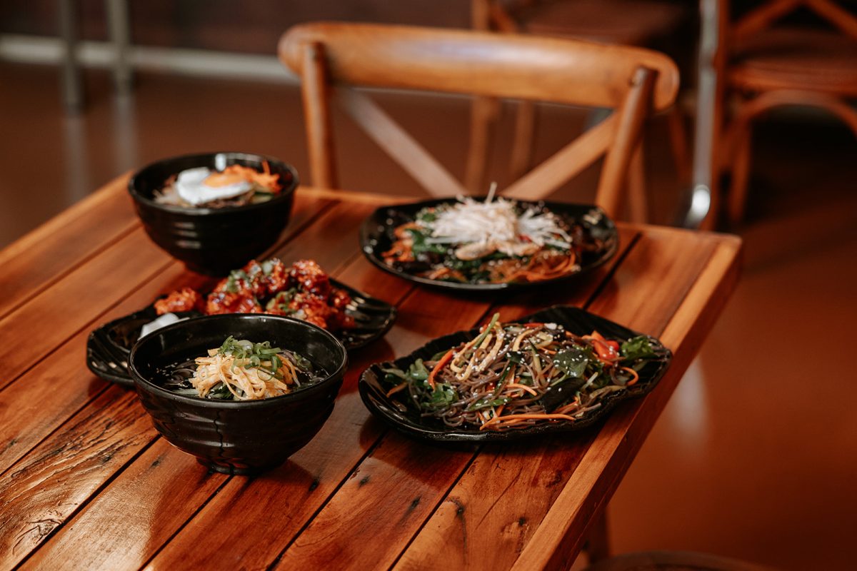 five plates of Korean food - Sonamu Korean Teahouse