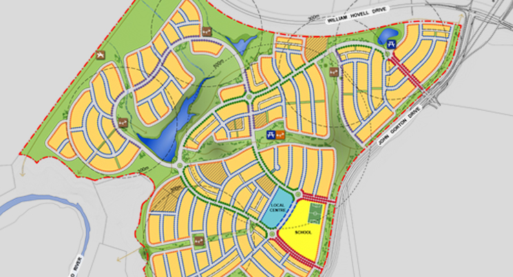 a plan of the new suburb