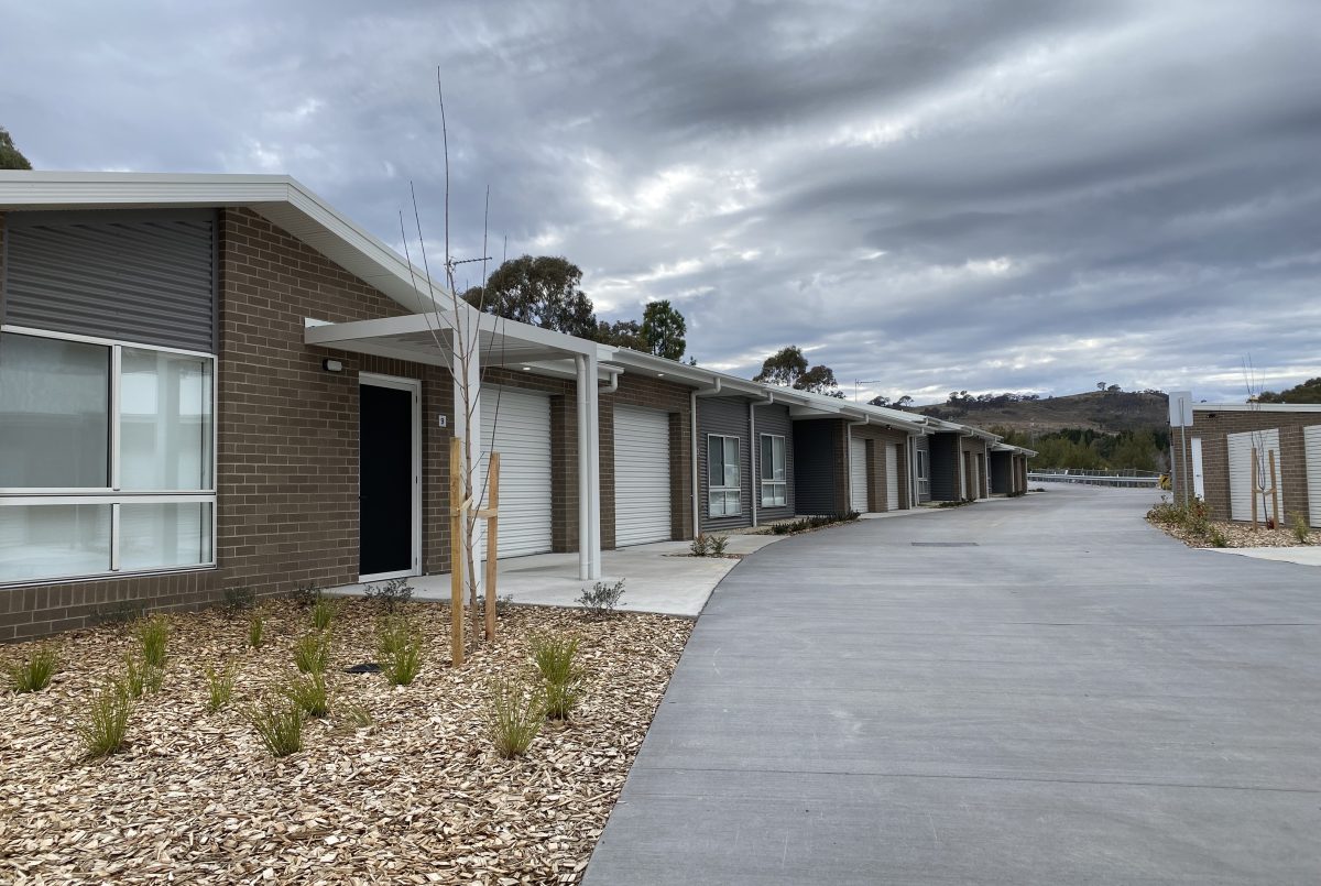 exterior of Calwell public housing townhouses