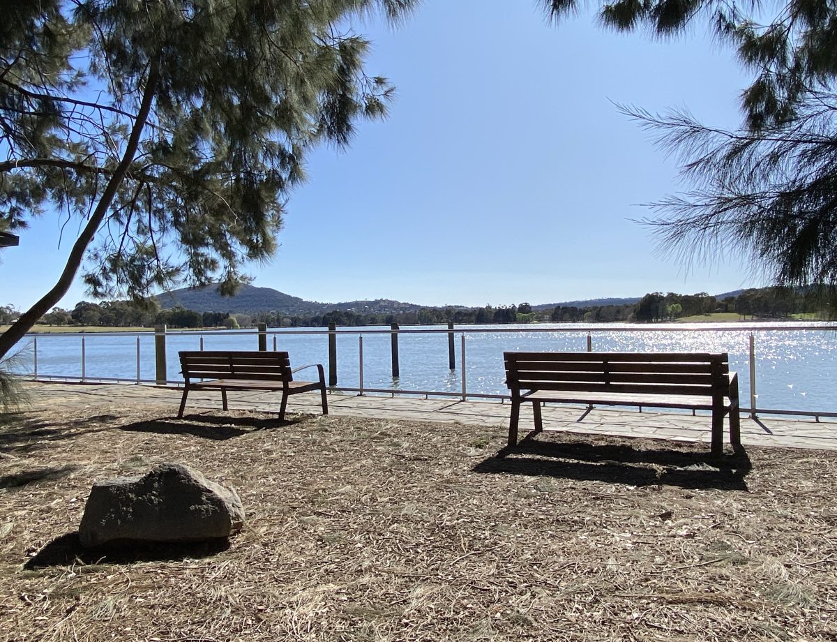 old seating along Tuggeranong foreshore