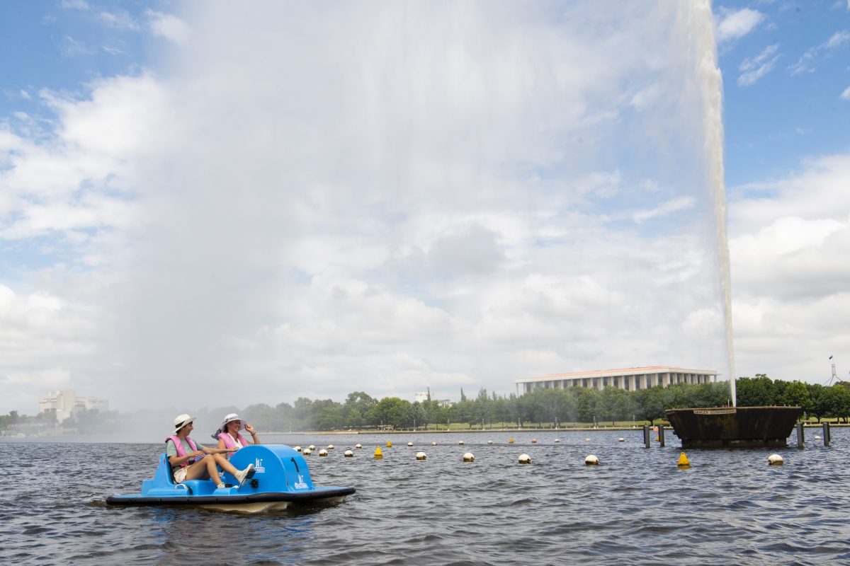 Paddle boats on Lake Burley Griffin