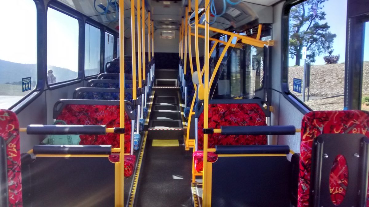 interior of canberra bus
