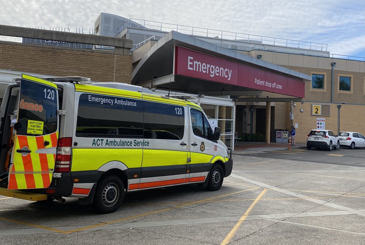 Canberra Hospital emergency services entrance
