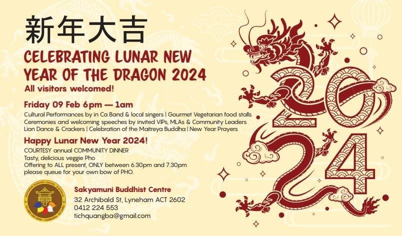 Flyer with Lunar New Years events detailed