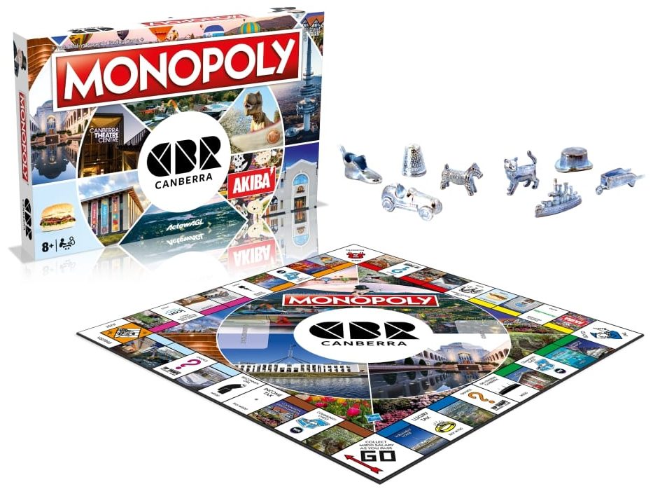 Canberra Monopoly is available to buy at the National Museum of Australia and the Canberra and Region Visitors Centre