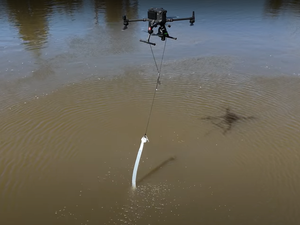 Collecting a water sample