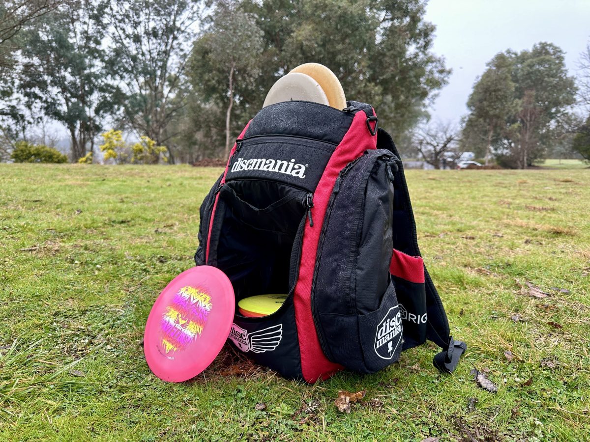 disc golf disc and bag