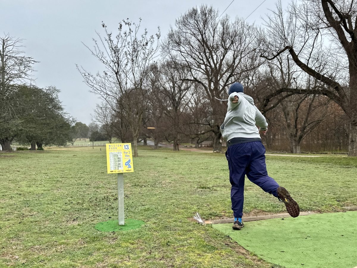 man throwing disc for Disc Golf