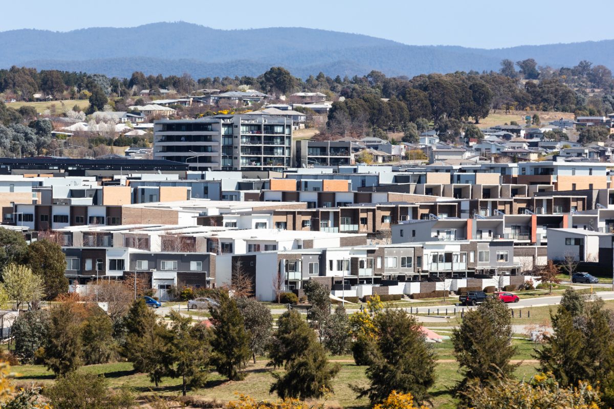 Rows of high density housing