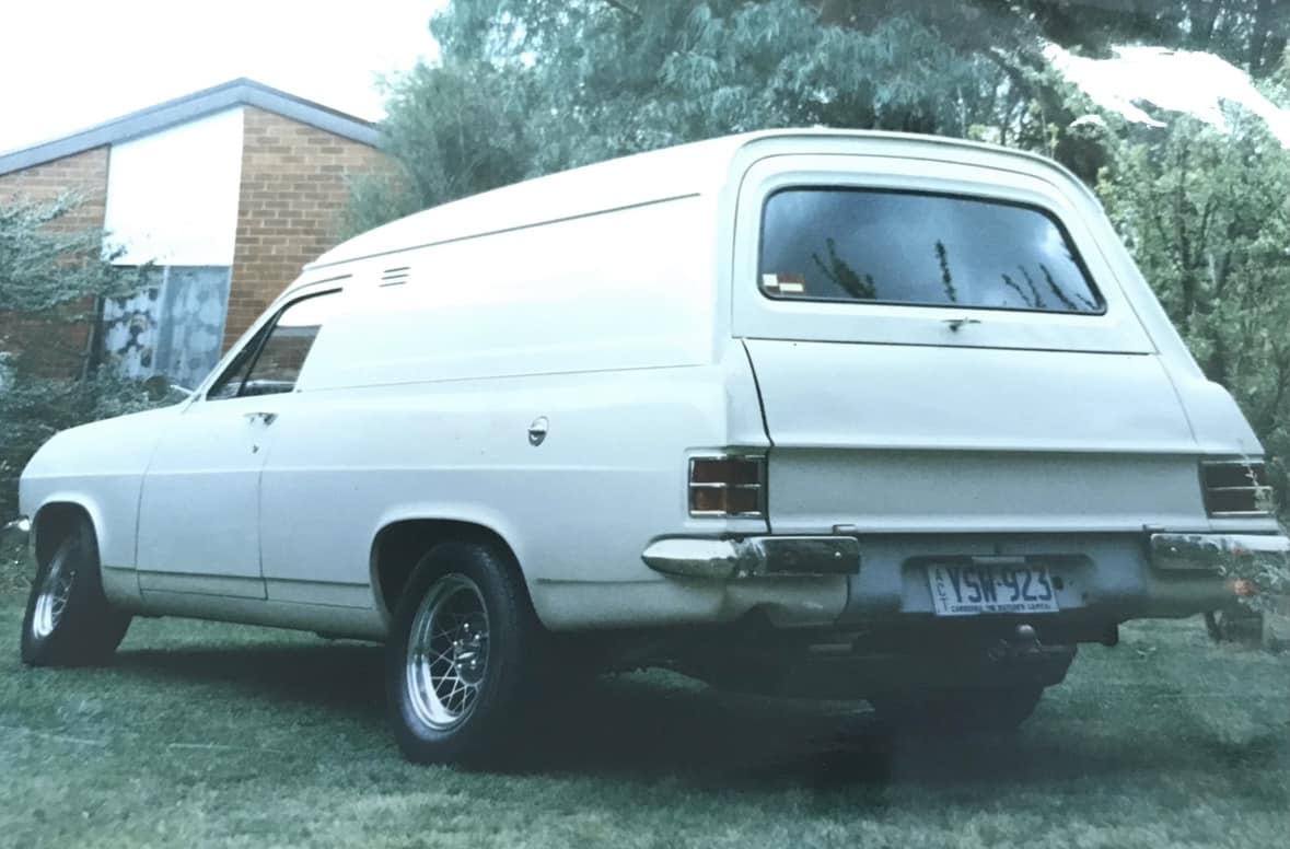 old photo of a panel van