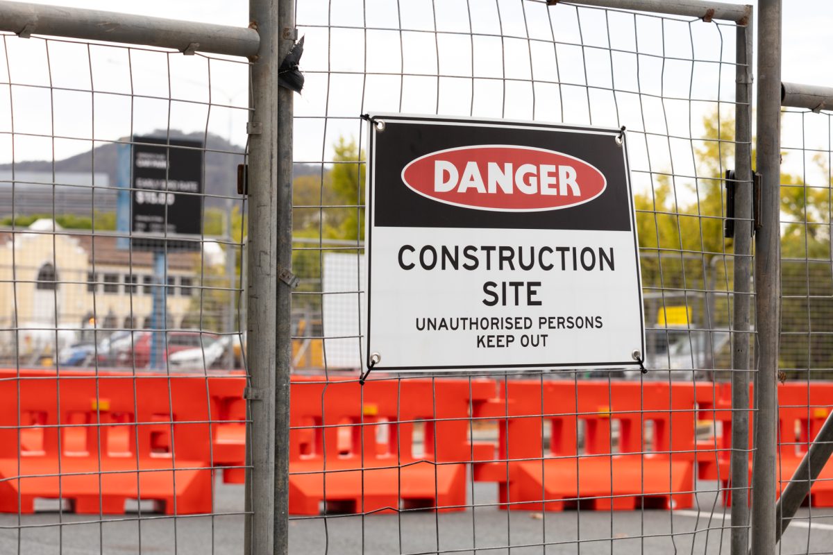Construction site sign
