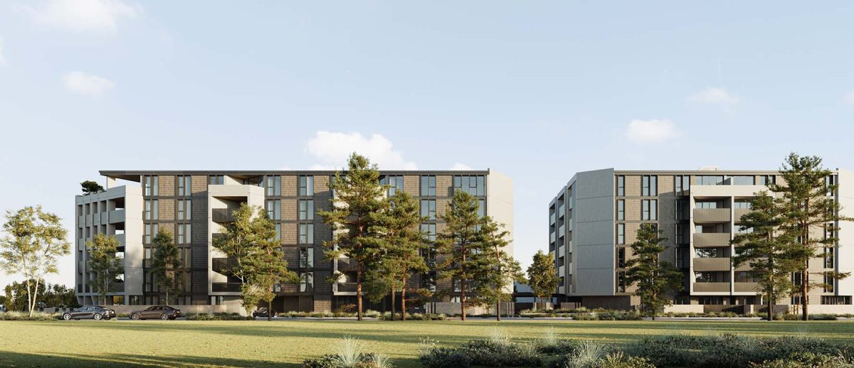 artists rendition of Moire apartments exterior