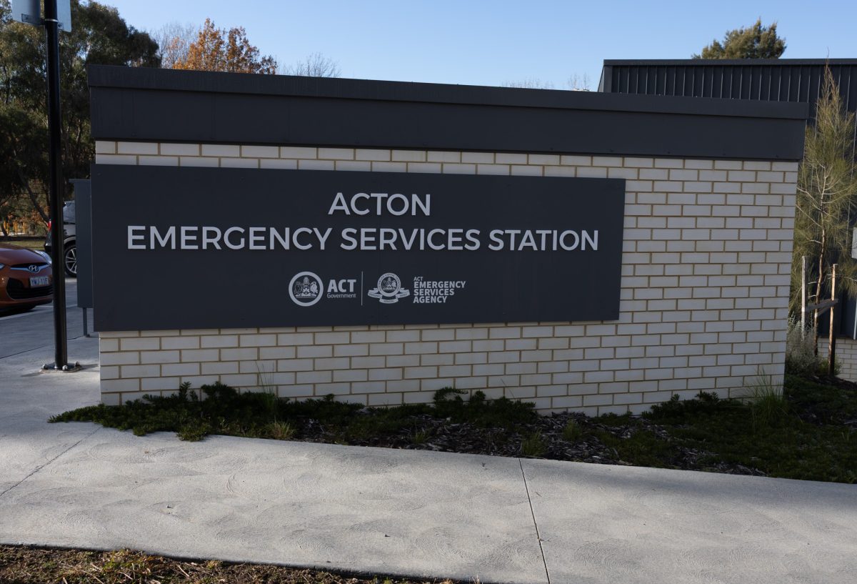 Outside the new Acton Emergency Services Station