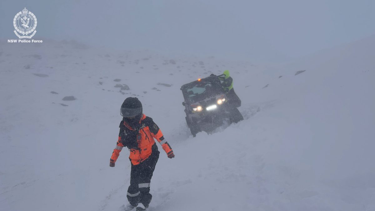 Police search for missing hikers.