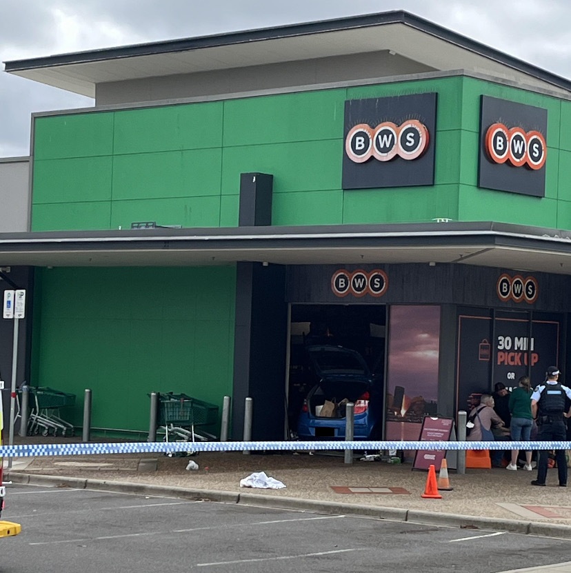 car crashed into shopfront