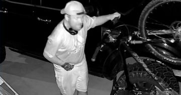堪培拉一名盗窃自行车的嫌疑人被监控拍到
