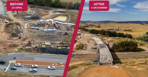 道路施工致Monaro高速部分路段改道，Coppins Crossing关闭