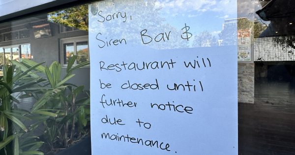堪培拉Gungahlin知名餐吧Siren Bar进入清算阶段